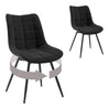 Set van 2 BukkitBow draaibare velvet eetkamerstoelen met 360 graden draai, modern design en comfortabele zitting.