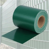 Dubbelzijdig BukkitBow privacyscherm rol met PC-folie, UV- en weerbestendig, 35m x 19cm, inclusief bevestigingsclips.