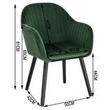 BukkitBow eetkamerstoel met fluwelen bekleding, massieve houten poten en ergonomisch ontwerp, zithoogte 44 cm.