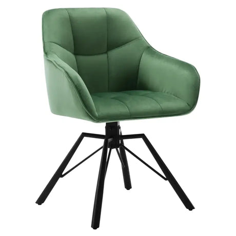 BukkitBow eetkamerstoel met dikke leren en fluwelen bekleding, 360 graden draaibaar, zithoogte 48 cm, geschikt voor keuken of eetkamer.
