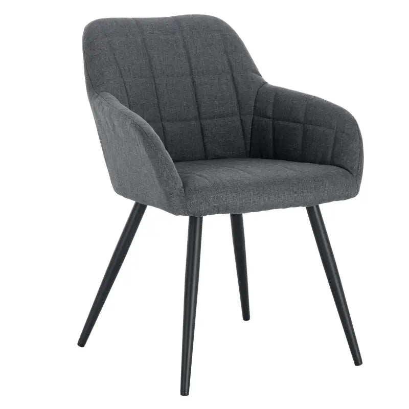 BukkitBow eetkamerstoel met leren, stoffen en linnen bekleding, ergonomisch ontwerp en stevige constructie, zithoogte 47 cm