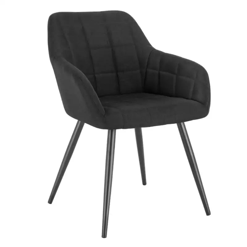 BukkitBow eetkamerstoel met leren, stoffen en linnen bekleding, ergonomisch en stevig, zithoogte 47 cm, comfortabel en duurzaam.