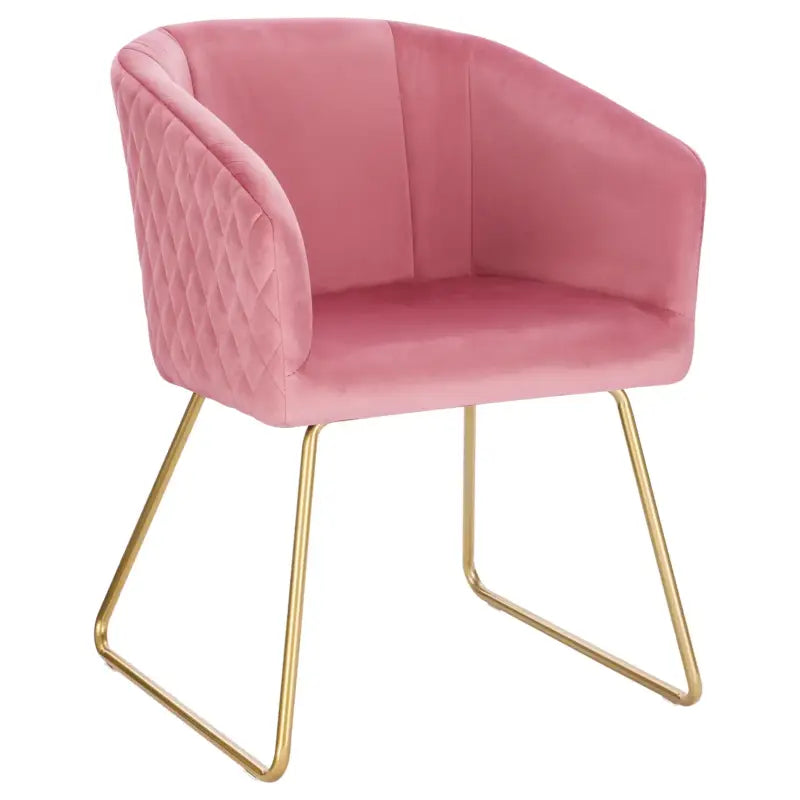 BukkitBow eetkamerstoel met fluweelzitting, stalen frame, comfortabele vulling en vloerbeschermers, 47,5 cm hoog.