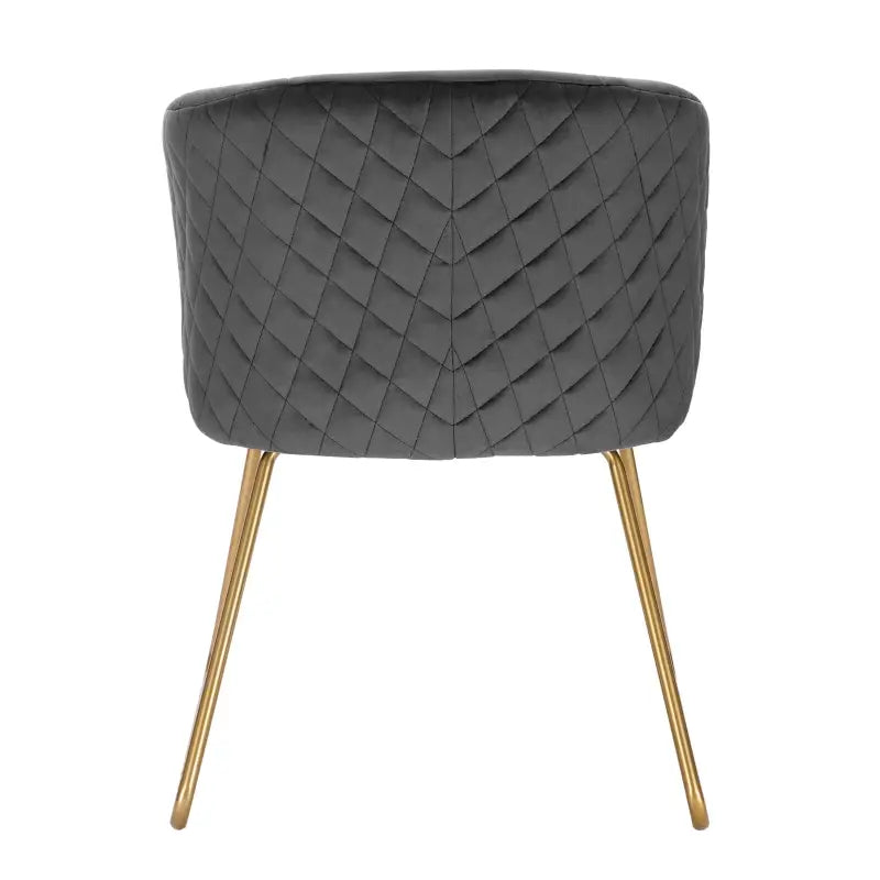 BukkitBow eetkamerstoel met fluweelzitting, stalen frame, comfortabele vulling en vloerbeschermers, 47,5 cm hoog.