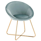 BukkitBow eetkamerstoel met fluwelen bekleding, metalen poten en ergonomische vorm, zithoogte 44 cm, elegante zithoek.