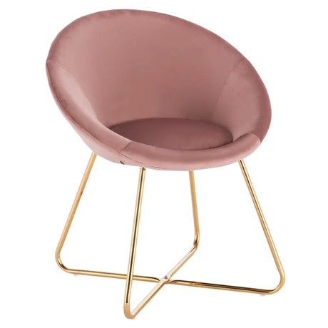 BukkitBow eetkamerstoel met fluwelen bekleding, metalen poten en ergonomische vorm, zithoogte 44 cm, moderne design.