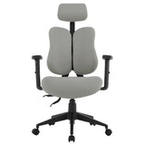 BukkitBow ergonomische bureaustoel met ademende mesh, verstelbare rugleuning en stevige metalen constructie, geschikt tot 150 kg.