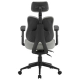 BukkitBow ergonomische bureaustoel met ademende mesh, verstelbare rugleuning tot 135°, stevige metalen constructie en 150 kg capaciteit.