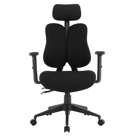 BukkitBow ergonomische bureaustoel met ademende mesh, verstelbare rugleuning tot 135°, metalen basis, maximale belasting 150kg.
