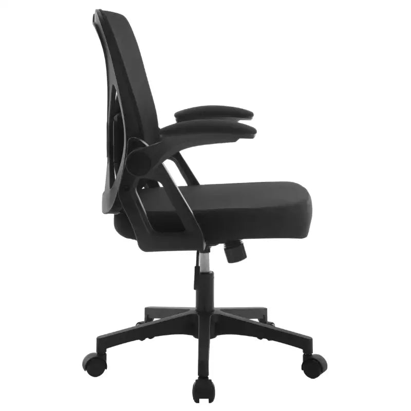 BukkitBow ergonomische bureaustoel met ademende rugleuning, wegklapbare armleuningen en hoogteverstelling van 46,5-56 cm.