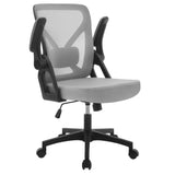 BukkitBow ergonomische bureaustoel met ademende rugleuning, wegklapbare armleuningen en instelbare hoogte van 46,5-56 cm.