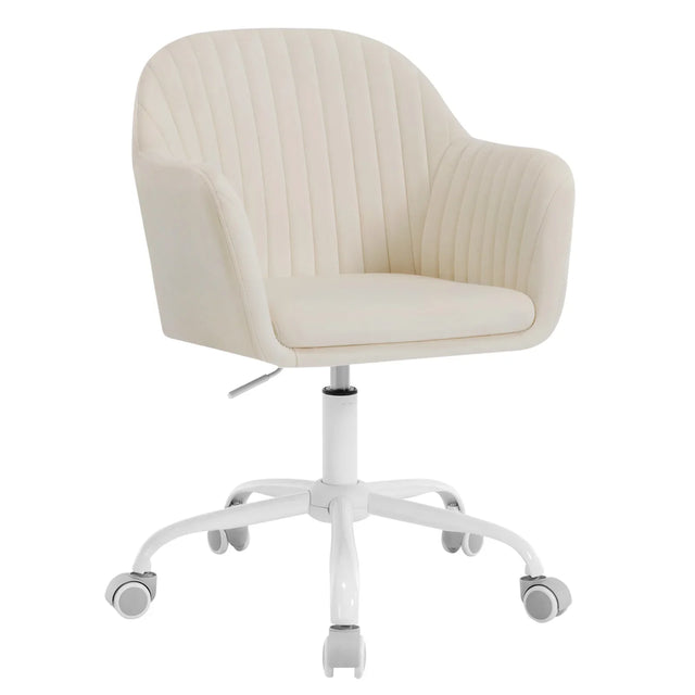 BukkitBow ergonomische bureaustoel met fluwelen bekleding, hoogte verstelbaar en comfortabel voor kantoorgebruik.