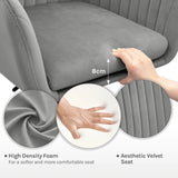 BukkitBow ergonomische bureaustoel met fluwelen bekleding en in hoogte verstelbaar, comfortabele zithouding.