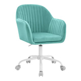 BukkitBow ergonomische bureaustoel met fluwelen bekleding, hoogte verstelbaar en comfortabele zitting voor kantoorgebruik.