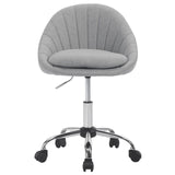 BukkitBow ergonomische bureaustoel en kaptafelstoel met wielen, zwart met verstelbare zitting en rugleuning, comfortabel voor kantoorgebruik.