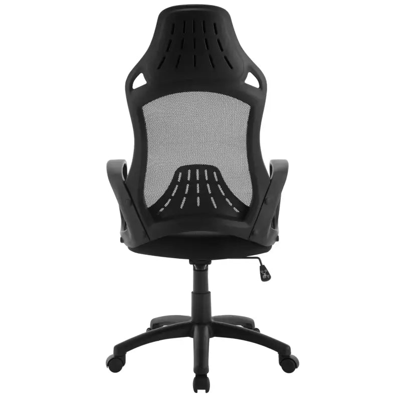 BukkitBow ergonomische bureaustoel met mesh bekleding, wipfunctie en hoofdkussen voor optimaal comfort en ondersteuning