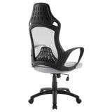 BukkitBow ergonomische bureaustoel met mesh bekleding, wipfunctie en hoofdkussen voor comfortabel zitcomfort.