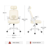 BukkitBow ergonomische bureaustoel met mesh rug, verstelbare lendensteun en zittijdondersteuning, ideaal voor comfortabel werken.