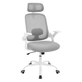 BukkitBow ergonomische bureaustoel met mesh rug, verstelbare lendensteun en zwart frame voor comfortabel werken.