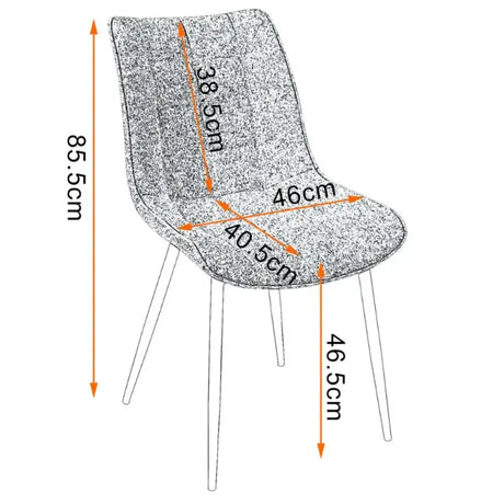 BukkitBow ergonomische eetkamerstoel van duurzaam en stevig materiaal, 85,5 cm hoog, met antislipvoetjes en veelzijdig gebruik.