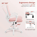 BukkitBow ergonomische gamestoel met mesh stof, inklapbaar, bureaustoel voor comfortabel zitten en optimale ondersteuning.