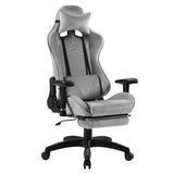 BukkitBow ergonomische gamestoel in velvet of leer met rugkussen en benenondersteuning, hoogte 43-51 cm, voor comfortabel gamen