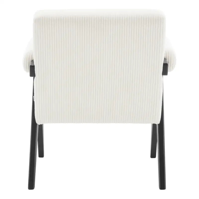BukkitBow fauteuil van corduroy met rubberwood poten, comfortabel en modern middeleeuws design, geschikt voor zithoek of woonkamer