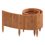 Flexibele BukkitBow gazonrand van hout, 20-60 cm breed, voor tuinafscheiding en borderrollen, 2 meter lang.