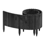 BukkitBow flexibele houten gazonrand van 20-60 cm, ideaal voor tuinborders en tuinafscheidingen, 2 meter lang.