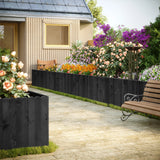 Flexibele BukkitBow gazonrand van hout, 20-60 cm, borderrand voor tuin, tuinafscheiding, borderrol en gazonafscheiding van 2 meter.