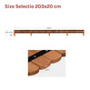 Flexibele BukkitBow gazonrand van hout, 20-60 cm breed, voor tuinafscheiding en borderrol, 2 meter lang, geschikt voor gazonranden.