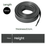 BukkitBow flexibele kunststof gazonrand, buigbaar en op maat te knippen, inclusief verbindingspinnen, 600 cm lang.