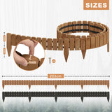Flexibele houten gazonrand van FSC-dennenhout, 203 cm lang, door BukkitBow voor nette tuinafscheidingen en tuinonderhoud.