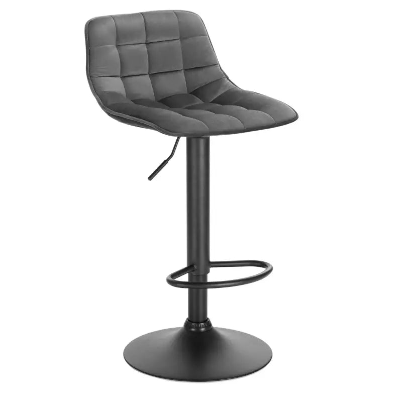 BukkitBow fluwelen barkruk met metalen frame, verstelbaar en 360° draaibaar, tot 100 kg capaciteit, elegante zitoplossing