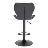 BukkitBow fluwelen barkruk, verstelbaar en draaibaar, comfortabele zithoogte 60-82 cm, stijlvolle en moderne barkstoel.