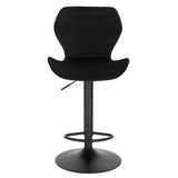 BukkitBow fluwelen barkruk, verstelbaar en draaibaar, comfortabele zitting, stijlvolle design, zithoogte 60-82 cm.