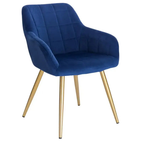 BukkitBow fluwelen eetkamerstoel met stabiel metalen frame en zithoogte van 47 cm, elegante en comfortabele stoel voor de eetkamer