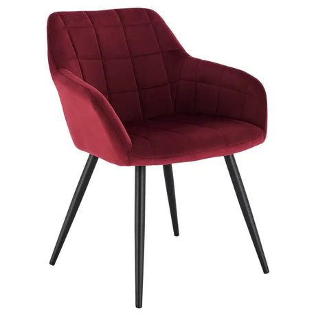 BukkitBow fluwelen eetkamerstoel met stabiel metalen frame en zithoogte van 47 cm, elegant en comfortabel voor de eetkamer