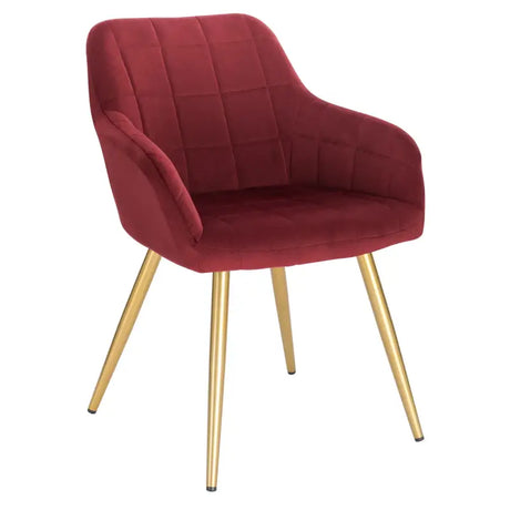 BukkitBow fluwelen eetkamerstoel met stabiel metalen frame en zithoogte van 47 cm, comfortabel en stijlvol voor de eetkamer