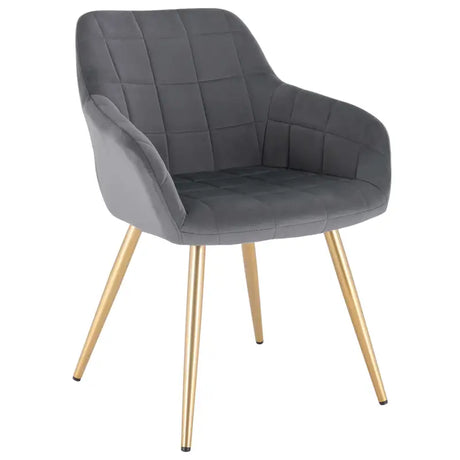 BukkitBow fluwelen eetkamerstoel met stabiel metalen frame en zithoogte van 47 cm, elegante en comfortabele zitplaats.
