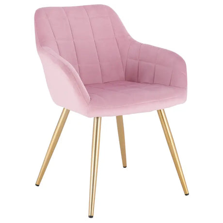 BukkitBow fluwelen eetkamerstoel met stabiel metalen frame en zithoogte van 47 cm, comfortabele en stijlvolle eetkamerstoel