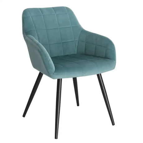 BukkitBow fluwelen eetkamerstoel met stabiel metalen frame en zithoogte van 47 cm, comfortabel en stijlvol voor eetkamer.