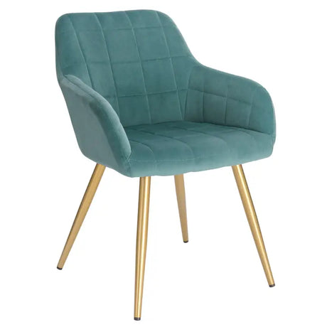 BukkitBow fluwelen eetkamerstoel met stabiel metalen frame en zithoogte van 47 cm, elegant en comfortabel voor de eetkamer