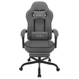 BukkitBow gamestoel met verstelbare rugleuning, voetsteun, metalen frame, technologische stof en nylon wielen, tot 150 kg draagvermogen.