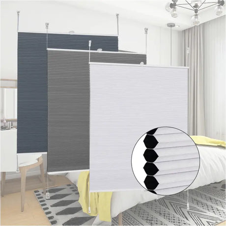 BukkitBow geïsoleerd geplooid zonnescherm, polyester met aluminium profiel, 130 cm hoog, inclusief montagekit, gordijn.