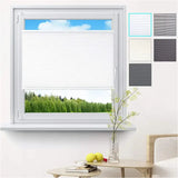 BukkitBow geplooid gordijn/jaloezie in wit, aluminium rail, breedte 45-120 cm, hoogte 100/130/220 cm, inclusief montageset