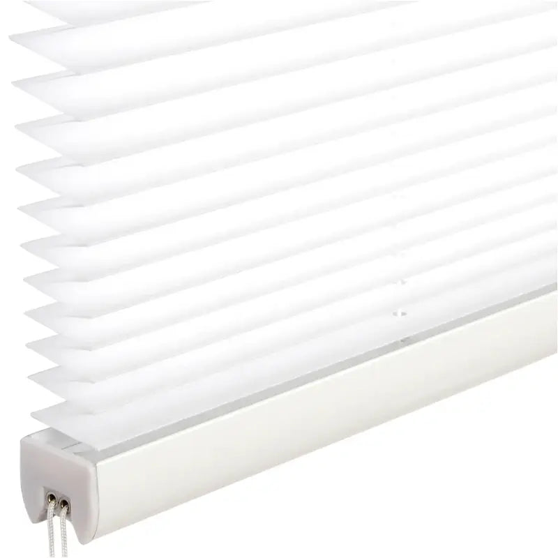 BukkitBow geplooid aluminium jaloezie gordijn in wit, breedte 45-120 cm, hoogte 100/130/220 cm, inclusief montagemateriaal.