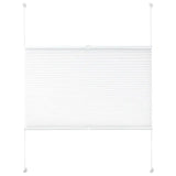 Wit geplooid gordijn met aluminium rail van BukkitBow, breedte 45-120 cm, hoogte 100-220 cm, inclusief montagemateriaal.