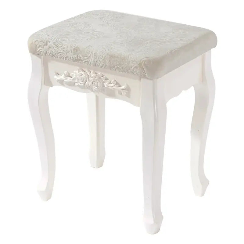 Vintage BukkitBow gewatteerde kruk met patroon, geschikt als piano- of make-upkruk, 40x30x50cm, decoratief en comfortabel.