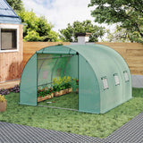 BukkitBow grote foliekas 300x200x200cm, wintervaste tuinkas met 6 vensters en stevige frame, ideaal voor tuinplanten en kweek.